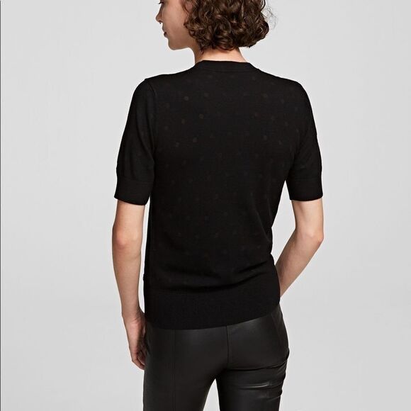 💥KARL Lagerfeld Broderie Chimique Knit Top💥 - Picture 4 of 4